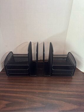 Metal Office Organizer Black Mail Holder with Drawers